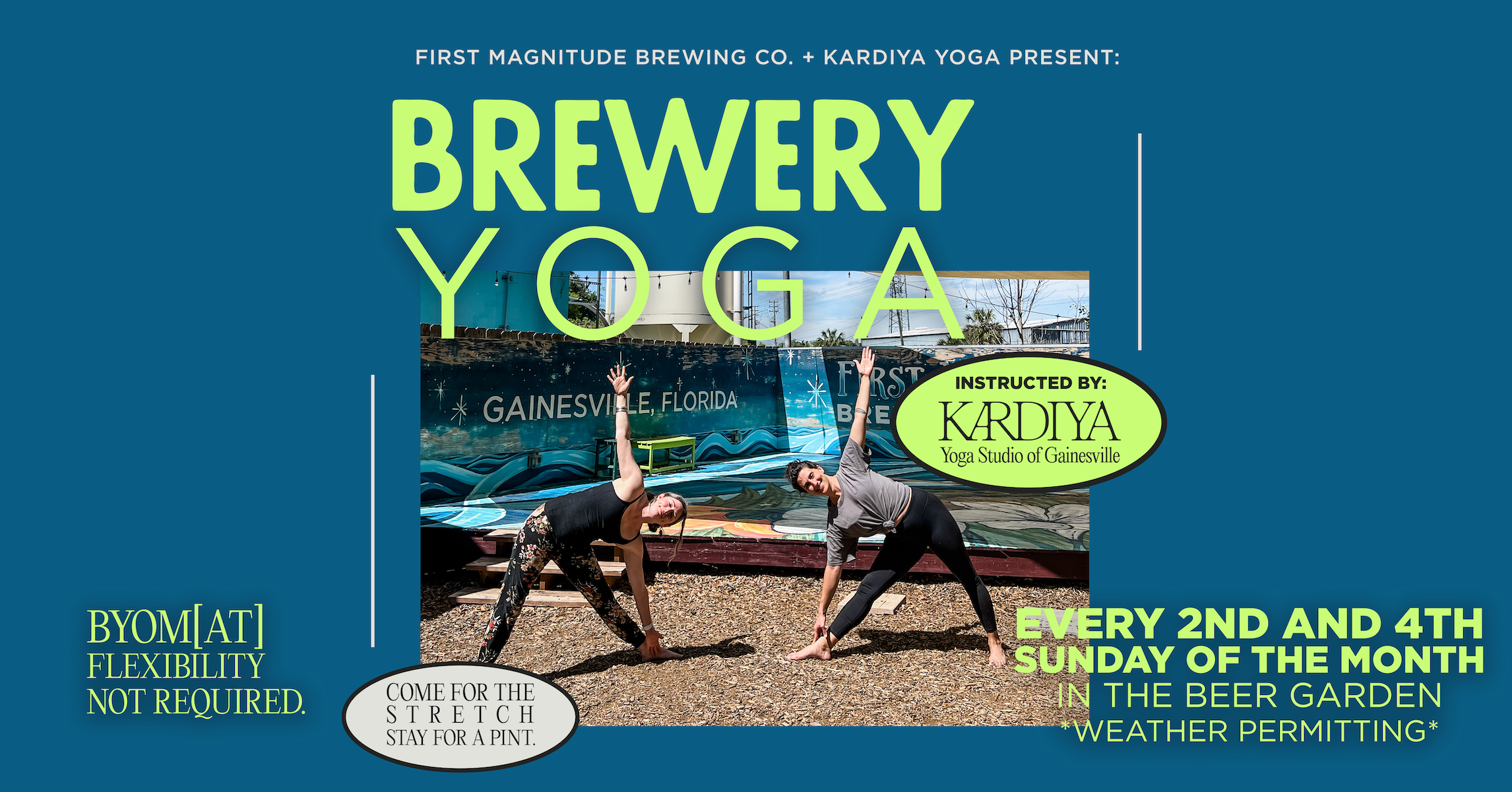 First Magnitude Brewery Yoga Free outdoors